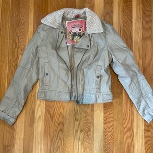 Faux leather jacket